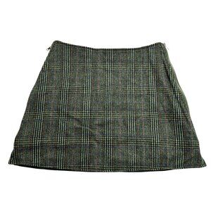 Maria de la Orden Mini Skirt in Green Plaid